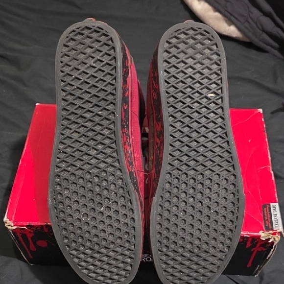 Vans Red and Black High-Top Sneakers - Picture 3 of 8